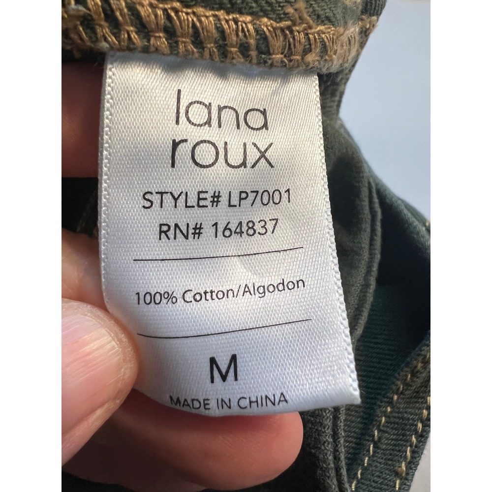 Luna‎ Roux 90s Retro Dungaree Utility Twill Overalls Size M Wide Leg Olive Green - Picture 7 of 7